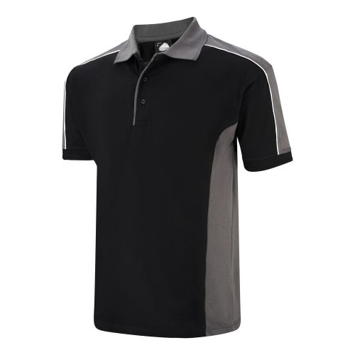 Avocet Poloshirt - 3XL - Black - Graphite Polo Shirts and T-Shirts 1188-3XL-BKGR