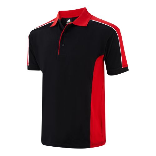 Avocet Poloshirt - 3XL - Black - Red Polo Shirts and T-Shirts 1188-3XL-BKRD