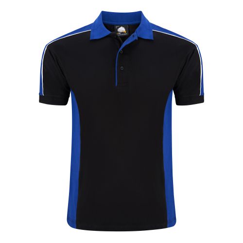 Avocet Poloshirt - 2XL - Black - Royal Blue