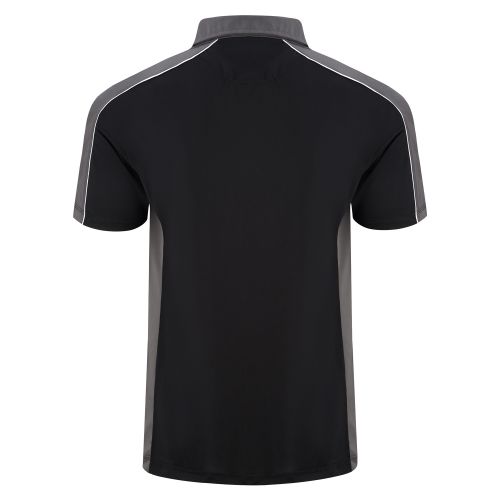 Avocet Wicking Poloshirt - L - Black - Graphite Polo Shirts and T-Shirts 1198-L-BKGR