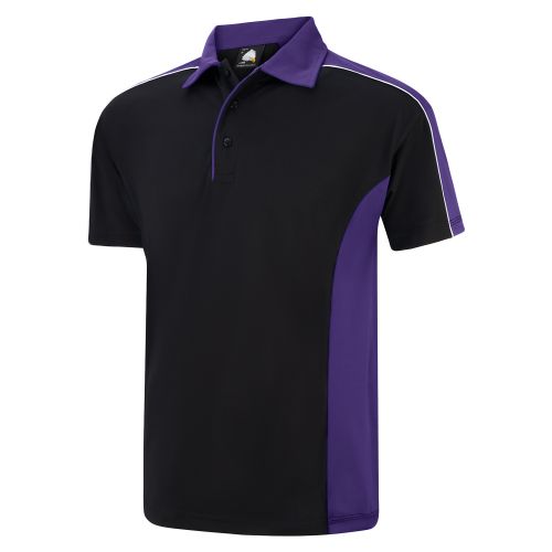Avocet Wicking Poloshirt - 5XL - Black - Purple Polo Shirts and T-Shirts 1198-5XL-BKPU