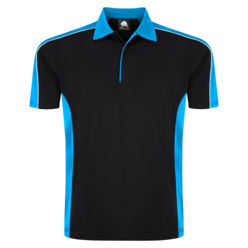 Avocet Wicking Poloshirt - 2XL - Black - Reflex Blue