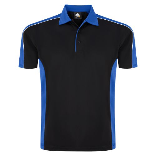 Avocet Wicking Poloshirt - 2XL - Black - Royal Blue