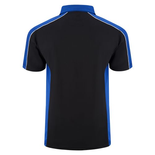 Avocet Wicking Poloshirt - 4XL - Black - Royal Blue Polo Shirts and T-Shirts 1198-4XL-BKRY