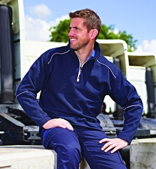 Fireback 1/4 Zip Sweatshirt - L - Black - Graphite Fleeces, Sweatshirts & Jumpers 1283-L-BKGR