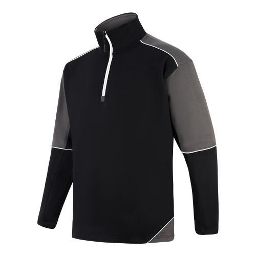 Fireback 1/4 Zip Sweatshirt - L - Black - Graphite Fleeces, Sweatshirts & Jumpers 1283-L-BKGR