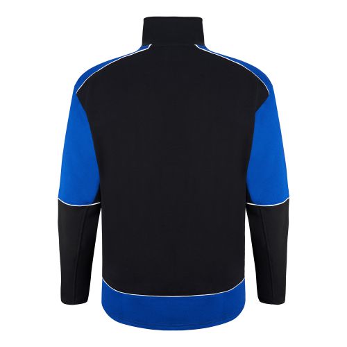 Fireback 1/4 Zip Sweatshirt - S - Black - Royal Blue Fleeces, Sweatshirts & Jumpers 1283-S-BKRY