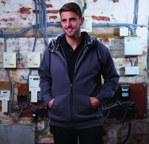 Crane Fur-Lined Hoody - 4XL - Black Fleeces, Sweatshirts & Jumpers 1285-4XL-BK