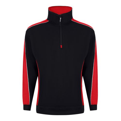 Avocet 1/4 Zip Sweatshirt - 2XL - Black - Royal Blue