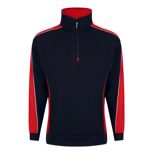 Avocet 1/4 Zip Sweatshirt - 3XL - Black - Reflex Blue
