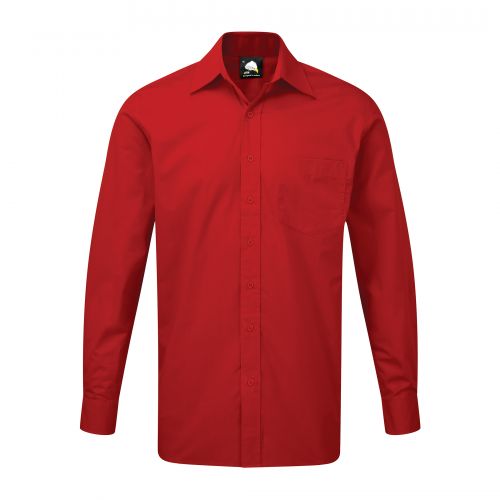 Manchester Premium L/S Shirt - 14.5 - Red