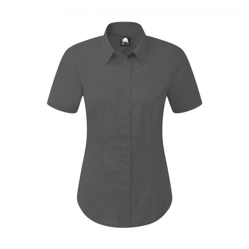 Essential S/S Blouse - 10 - Dark Grey