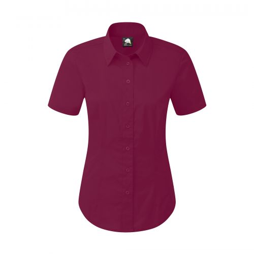 Essential S/S Blouse - 10 - Maroon