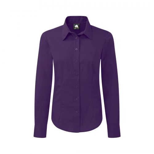 Essential L/S Blouse - 10 - Purple