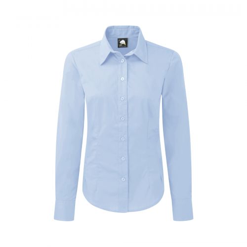 Essential L/S Blouse - 10 - Sky