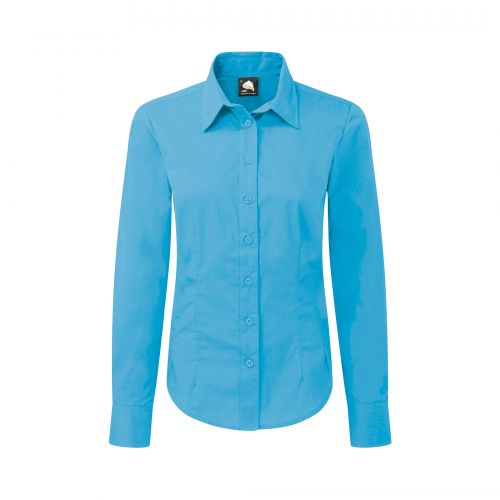 Essential L/S Blouse - 10 - Teal