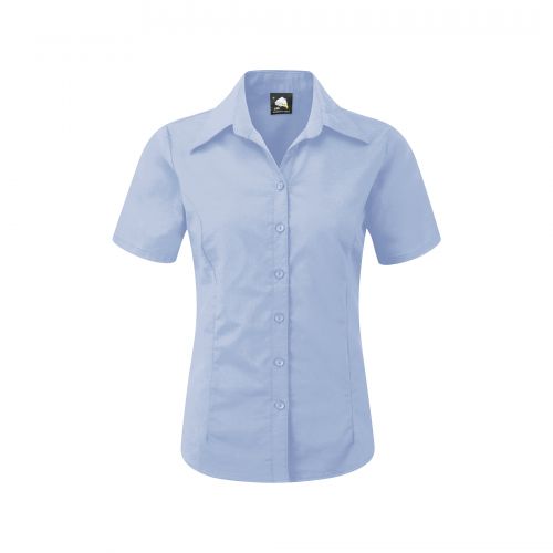Classic Oxford S/S Blouse - 14 - Sky