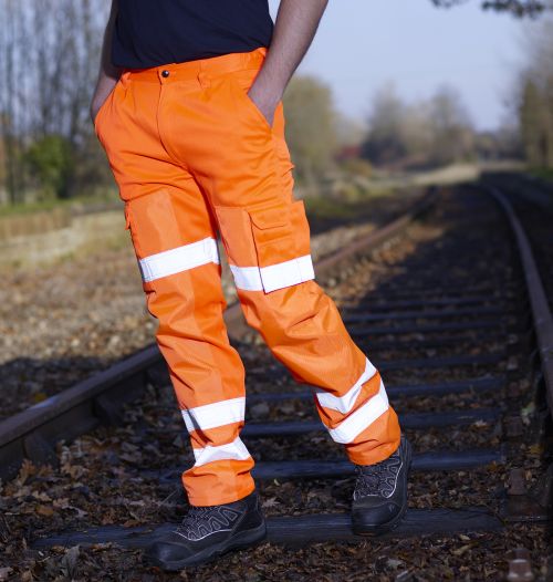 orange high visibility trousers