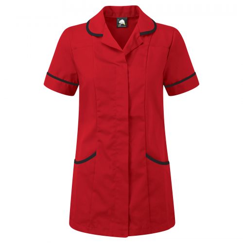 Florence Classic Tunic - 10 - Red With Navy Trim