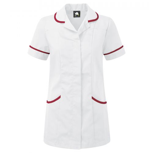 Florence Classic Tunic - 10 - White With Maroon Trim