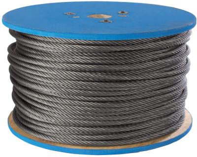 Aircraft Quality Wire Ropes, 250 ft, 7-Strand, Plastic Coating