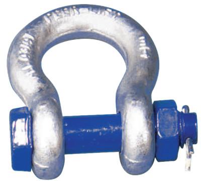 Safety Pin Anchor Shackles, 3/4 in Bail Size, 4.75 Tons