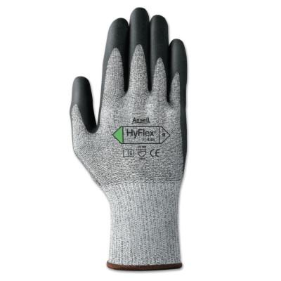 HYFLEX HyFlex 11-435 Cut-Resistant Gloves, Size 10, Black; Heather Gray