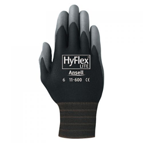 11-600 Palm-Coated Gloves, Size 11, Black