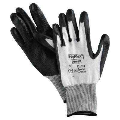 HYFLEX HyFlex 11-624 Dyneema/Lycra Work Gloves, Size 10, White/Black
