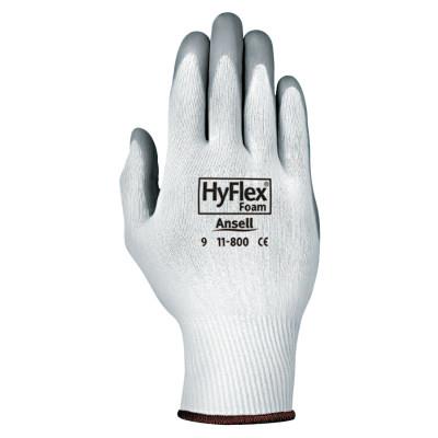 HyFlex Foam Gloves, 8, Gray/White