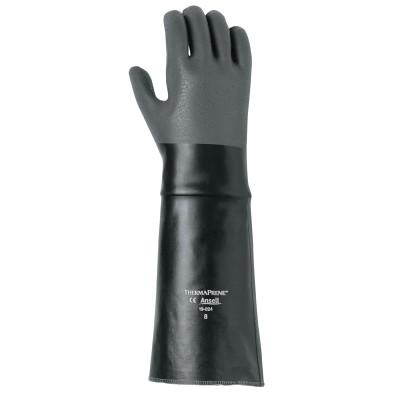Scorpio Chemical Resistant Gloves, Rough, Size 10, Cotton Lining, Black/Gray