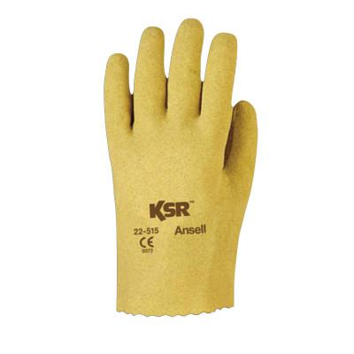 KSR Multi-Purpose Vinyl-Coated Gloves, Interlock Knit Liner, 9, Yellow