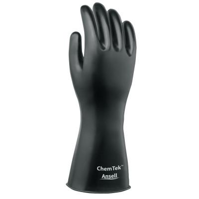 AlphaTec Butyl Gloves, Rough, Size 8, Black