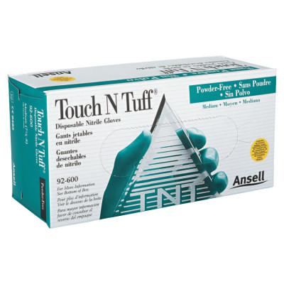 Touch N Tuff Disposable Gloves, Powder Free, Nitrile, 4 mil, 7.5 - 8, Green
