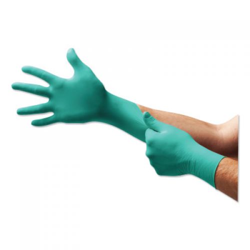 Touch N Tuff Disposable Gloves, Powder Free, Nitrile, 4 mil, 6.5 - 7, Green