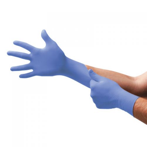 TNT Blue Disposable Gloves, Powder Free, Nitrile, 5 mil, Large, Blue