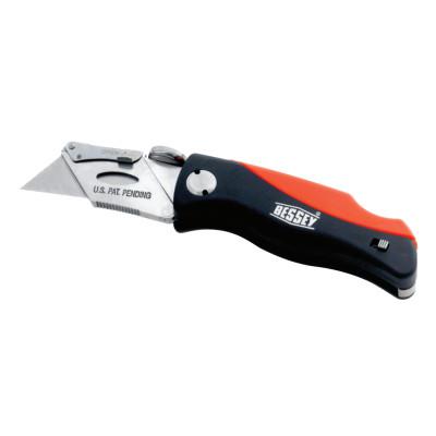 BESSEY BKPH Lock-Back Utility Knife, 6-1/4 in L, Utility Steel Blade, ABS, Red/Black