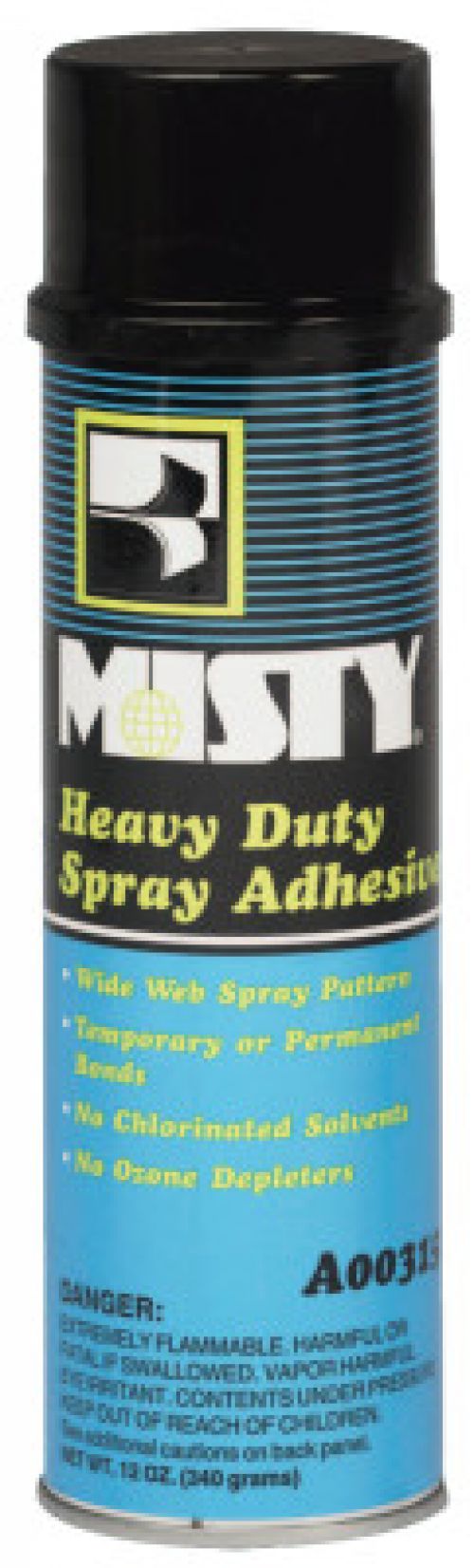Misty Heavy-Duty Adhesive Spray, 12 oz, Aerosol Can