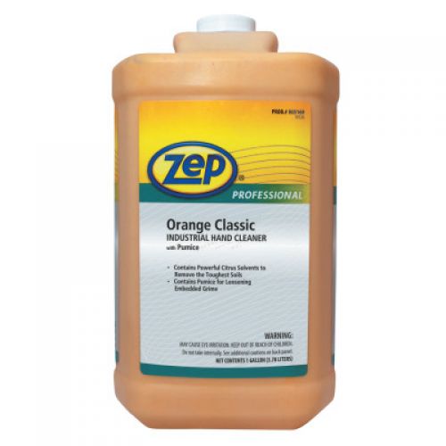 Orange Classic Industrial Hand Cleaner with Pumice, Orange, Bottle, 1 gal