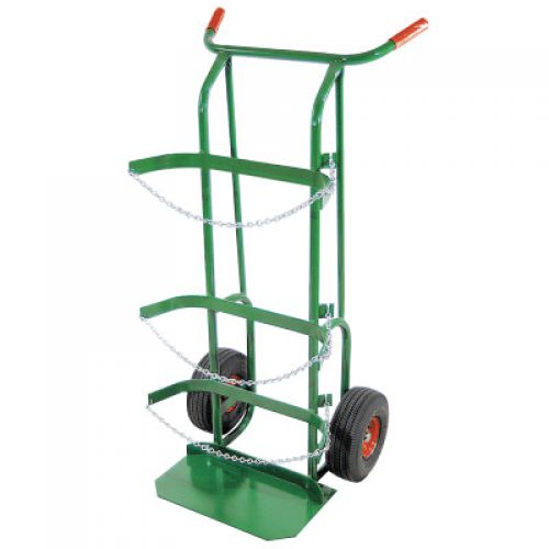 Heavy-Duty Dual Cylinder Delivery Cart, 10" Pneumatic Tires