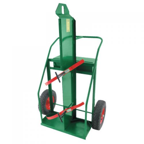 Heavy-Duty Reinforced Frame Dual-Cylinder Cart, 16 in Solid Wheels