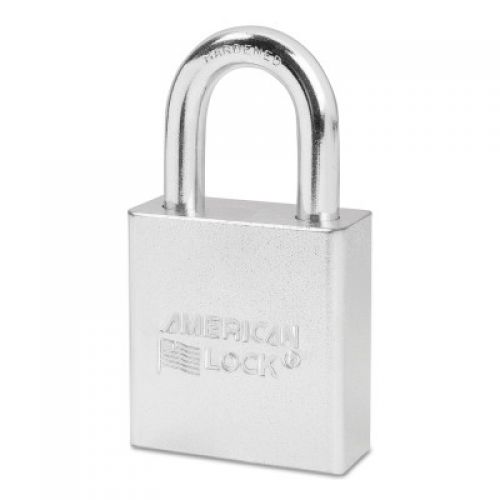 Steel Padlocks (Square Bodied), 1/4 in Diam., 1 1/8 in Long
