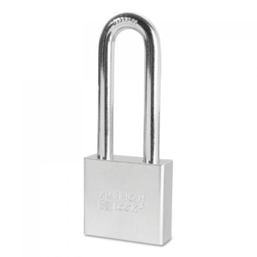 Steel Padlocks (Square Bodied), 3/8 in Diam., 3 in Long, Keyed Different