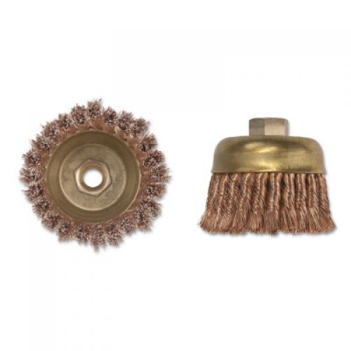 Knot Wire Cup Brush, 4 in Dia., 5/8-11 Arbor, .02 in Wire