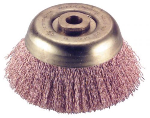 Crimped Wire Cup Brush, 6 in Dia., .02 in Wire
