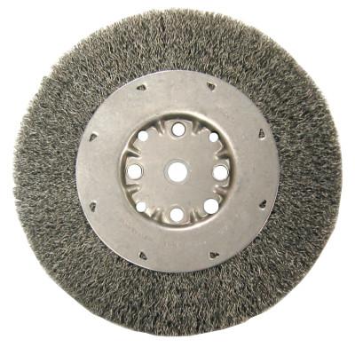 ANDERSON BRUSH Med. Crimped Wire Wheel-DMX Series, 6 D x 3/4 W, .02 Carbon Steel, 6,000 rpm