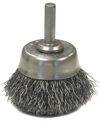 ANDERSON BRUSH Crimped Wire Cup Brushes-NH-Hollow, Carbon Steel, 13,000 rpm, 1 3/4" x 0.0118"