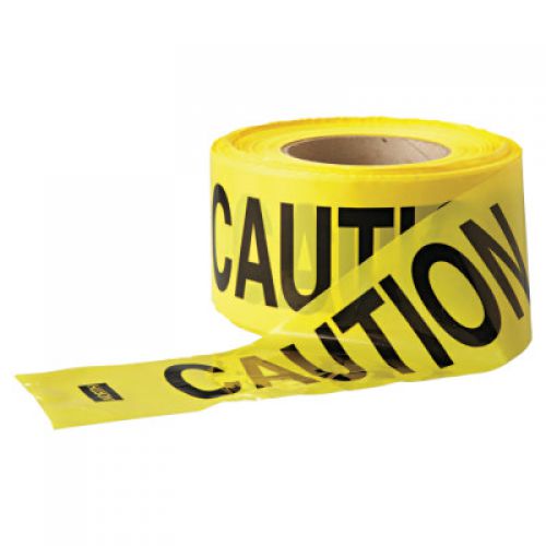 Economy Barrier Tape, 3 in x 1000 ft, Yellow, Caution
