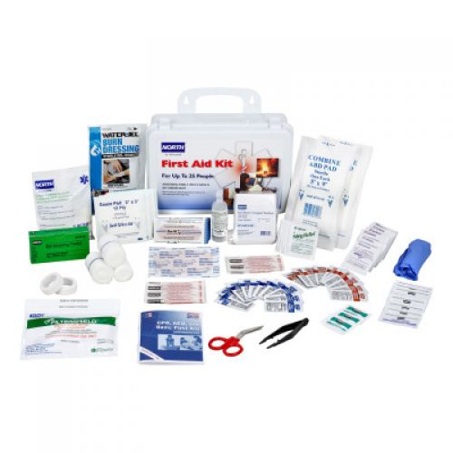 25 Person First Aid Kits, Plastic, Wall Mount