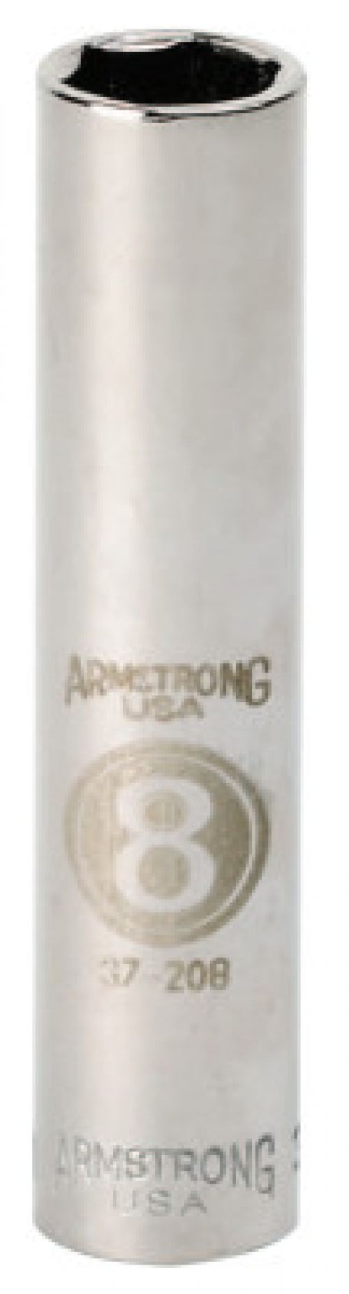 Armstrong Tools 1/4'' Dr. Deep Sockets, 1/4 in Drive, 8 mm, 6 Points